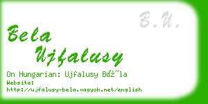 bela ujfalusy business card